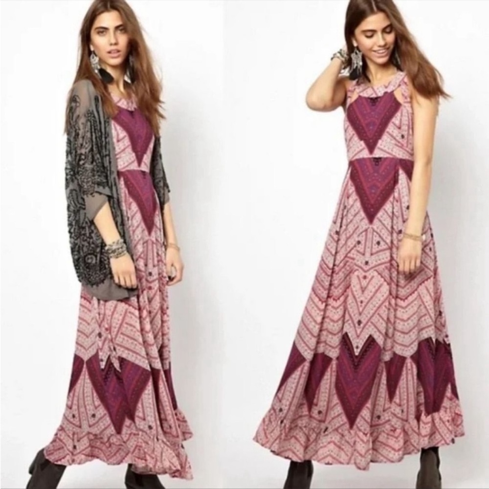 Free People Boho Sleeveless Maxi Dress You Made My Day size 0